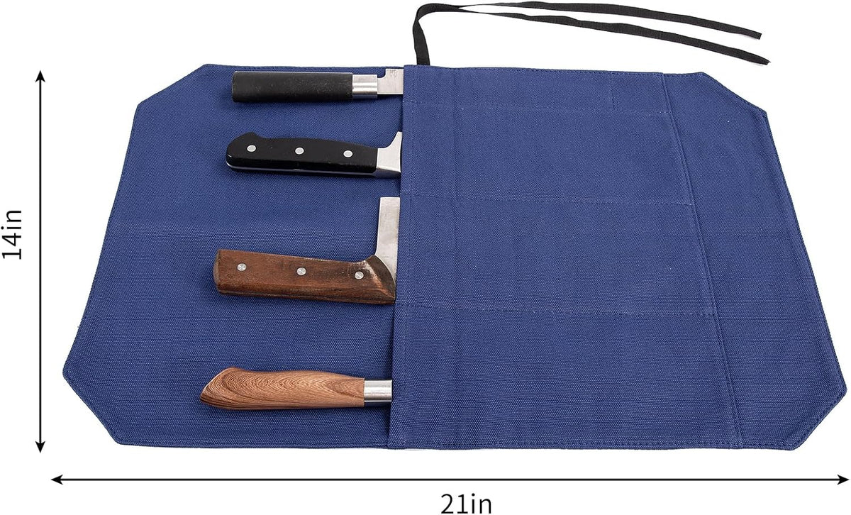 Chef's Knife Roll Bag,Portable Travel Chef Knife Case Knife Bag Carrier Storage Bag with 4 Slots Best Gift for Pro Chef or Culinary Enthusiasts Men Women