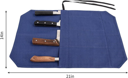 Chef's Knife Roll Bag,Portable Travel Chef Knife Case Knife Bag Carrier Storage Bag with 4 Slots Best Gift for Pro Chef or Culinary Enthusiasts Men Women