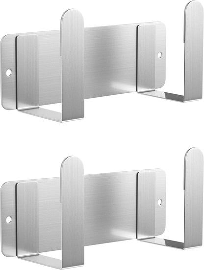 Stainless Steel Wall Mounted Cutting Board Holder Punch-Free Adhesive Multifunctional Kitchen Organizer Pot Lid Storage Rack 7" x 2.3" x 1.8"