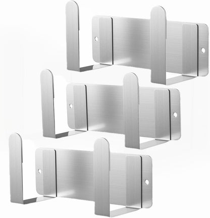 Stainless Steel Wall Mounted Cutting Board Holder Punch-Free Adhesive Multifunctional Kitchen Organizer Pot Lid Storage Rack 7" x 2.3" x 1.8"