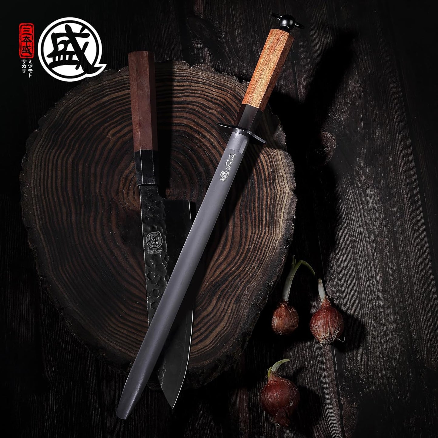 12 Inch Round Honing Steel for Knives, Rosewood Handle | Diamond-Coated Surface, 10000-Grit Fine Edge, 68 HRC, Captures Metal Shavings, Non-Slip Octagonal Grip