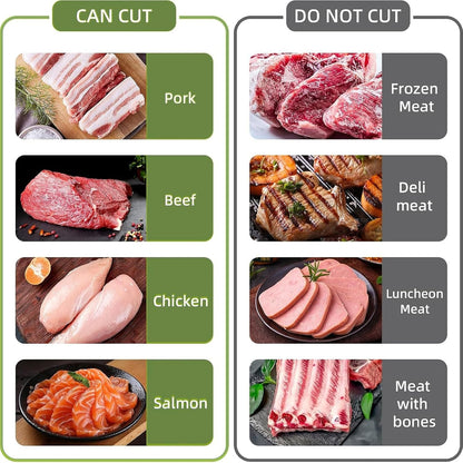 Fresh Meat Slicer, 17 IN 1 Manual Meat Cutter For Slicing Shredding