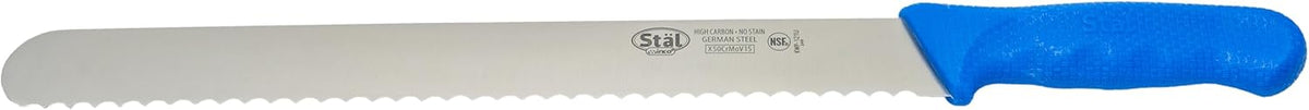12" Wavy Edge Slicer, Blue PP Hdl, Straight