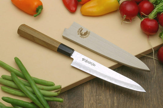 Yoshihiro 46 Layers VG10 Hammered Damascus Petty Japanese Utility Knife Ambrosia Handle (6''(150mm))