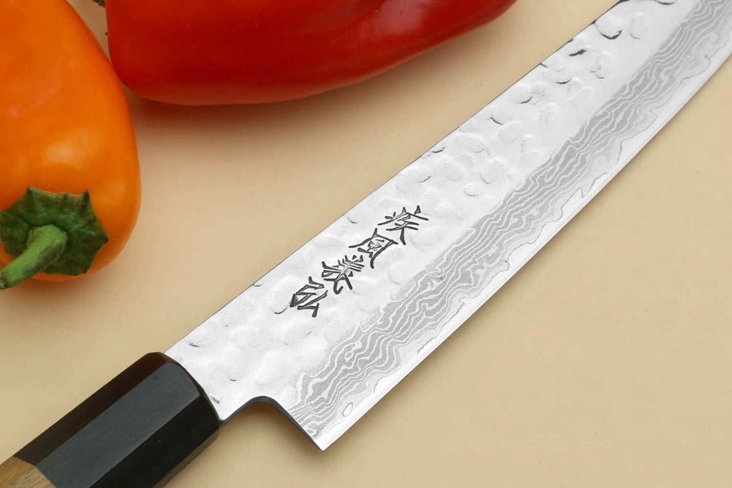 Yoshihiro 46 Layers VG10 Hammered Damascus Petty Japanese Utility Knife Ambrosia Handle (6''(150mm))