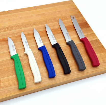 Paring Knife Set, MATTSTONE HILL Kitchen Knife Set - kitchen Prep knives, Fruit & Vegetable Knife Set, Premium German Steel, White Handle