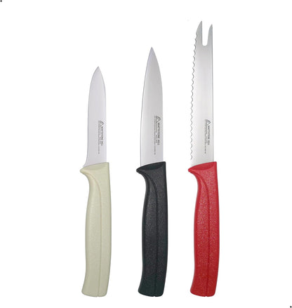 Paring Knife Set, MATTSTONE HILL Kitchen Knife Set - kitchen Prep knives, Fruit & Vegetable Knife Set, Premium German Steel, White Handle