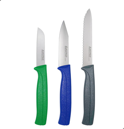 Paring Knife Set, MATTSTONE HILL Kitchen Knife Set - kitchen Prep knives, Fruit & Vegetable Knife Set, Premium German Steel, White Handle