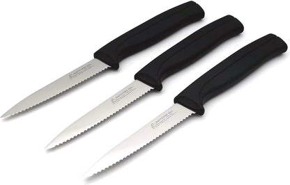 Paring Knife Set, MATTSTONE HILL Kitchen Knife Set - kitchen Prep knives, Fruit & Vegetable Knife Set, Premium German Steel, White Handle