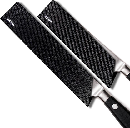 Asaya Professional Chef Knife Edge Guards – 2 Piece Knives Universal Covers, 8.5 x 2 and 10.5 x 2 - Extra Strength ABS Plastic and Food Safe Kitchen Knife Sheath Covers -Knife Not Included (2 Piece)