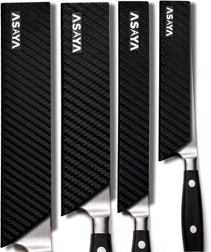 Asaya Professional Chef Knife Edge Guards – 2 Piece Knives Universal Covers, 8.5 x 2 and 10.5 x 2 - Extra Strength ABS Plastic and Food Safe Kitchen Knife Sheath Covers -Knife Not Included (2 Piece)