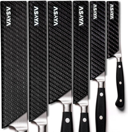 Asaya Professional Chef Knife Edge Guards – 2 Piece Knives Universal Covers, 8.5 x 2 and 10.5 x 2 - Extra Strength ABS Plastic and Food Safe Kitchen Knife Sheath Covers -Knife Not Included (2 Piece)