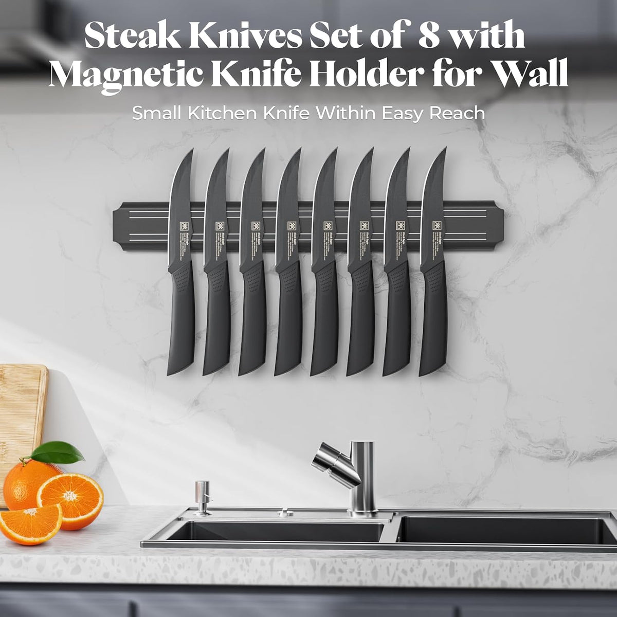 Steak Knives Set of 8, 4.7 Inch Dishwasher Safe Table Knives