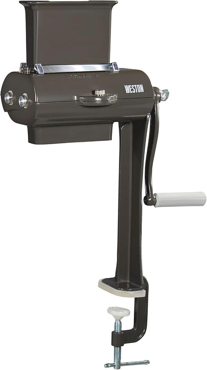 Manual Support Beef Jerky Slicer, Quick and Easy Operation For Cuts Up To 5” Wide x 1.25” Thick, Durable Aluminum Construction, Stainless Steel Blades, Charcoal Gray (07-3801-W-A)