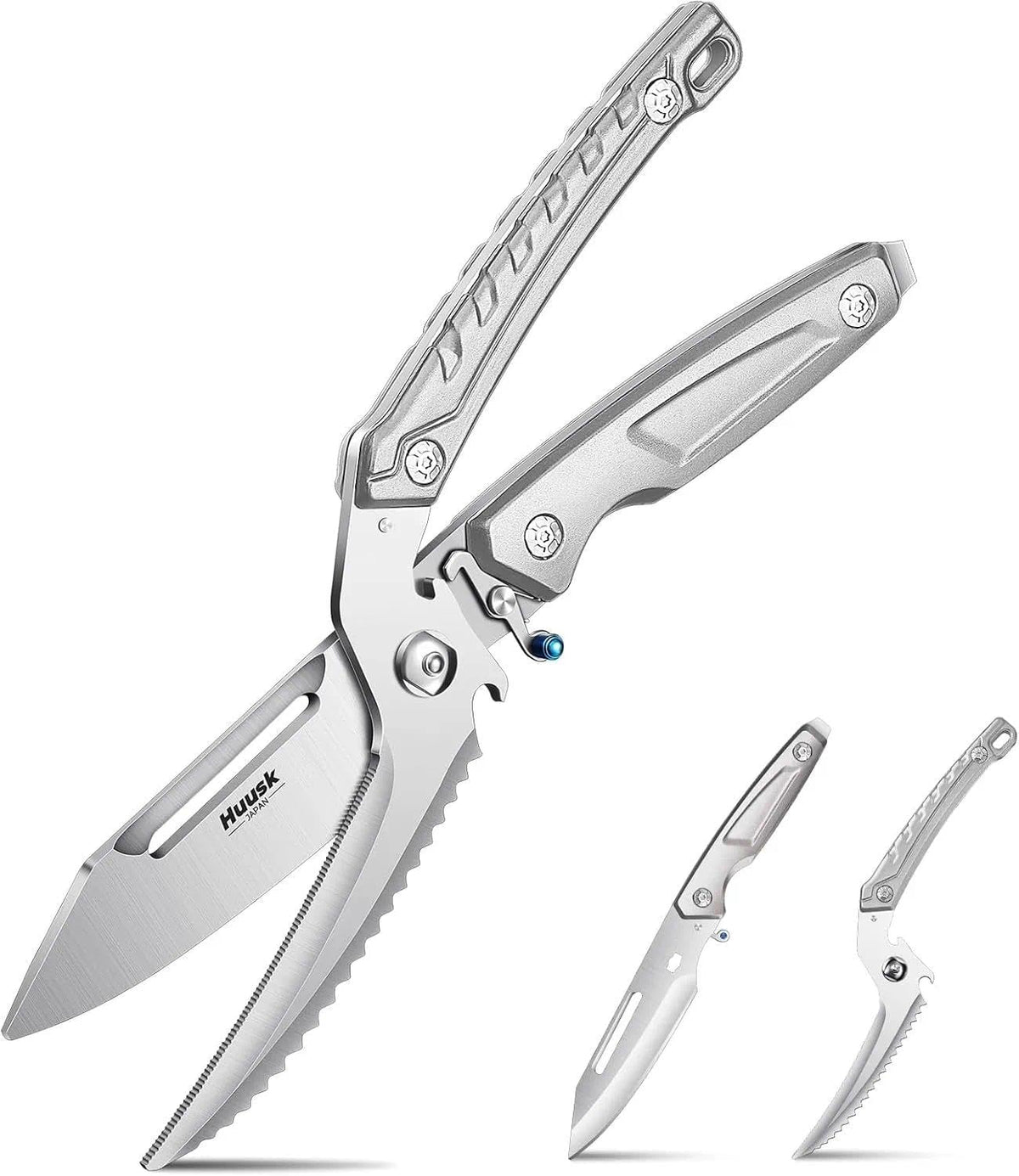 Huusk Heavy Duty Poultry Scissors - Kitchen Scissor for Food Brown