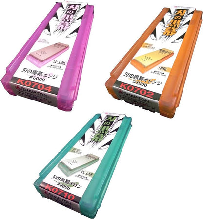 Ha No Kuromaku Ceramic Whetstone (E-set) Medium Grit (#1000) + Fine Grit (#5000, #8000)