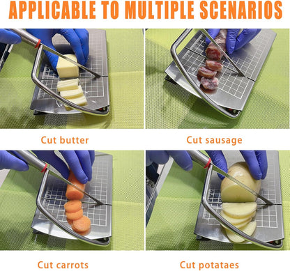 Cheese slicer, stainless steel multifunctional cheese slicer, suitable for cutting block cheese, butter, vegetables, sausages, bread