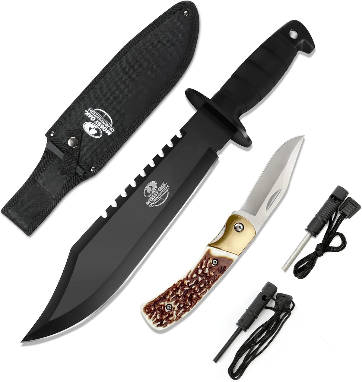 15-inch Survival Bowie Knife & Folding Pocket Knife