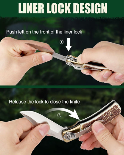 15-inch Survival Bowie Knife & Folding Pocket Knife