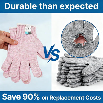Level 5 Cut Resistant Gloves Touch-Screen Compatible Cut Resistant Gloves Food Grade For Oyster Shucking, Meat Cutting, Mandoline Slicer, Knife Handling, Wood Carving(Grey, M)