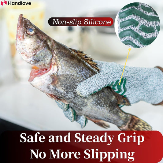 Cut Resistant Gloves, 100% Food Contact Safe, CE Level 5 Premium Protective Cutting Gloves