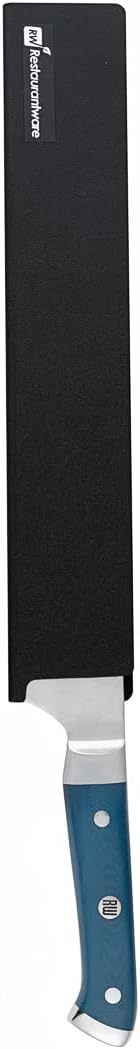 Sensei 12 x 2 Inch Knife Sleeve, 1 Knife Protector - Fits Chef Knife, Felt Lining, Black Plastic Knife Blade Guard, Durable, Cut-Proof