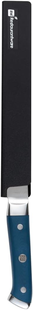 Sensei 12 x 2 Inch Knife Sleeve, 1 Knife Protector - Fits Chef Knife, Felt Lining, Black Plastic Knife Blade Guard, Durable, Cut-Proof