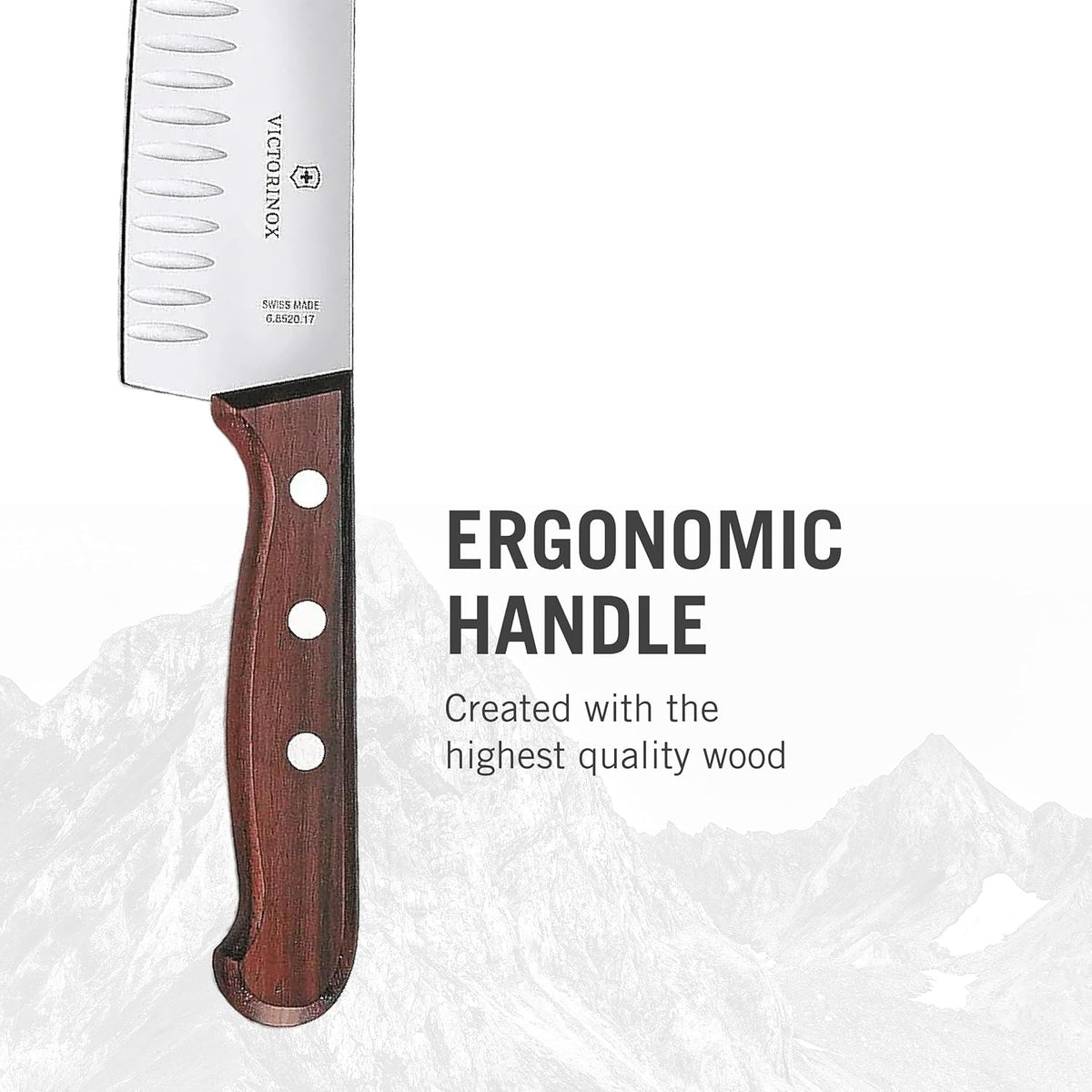 Swiss Modern Bread & Pastry Knife - Serrated Bread Knife for Kitchen Accessories - Sharp Kitchen Knife for Cutting Sandwiches, Vegetables & More - Wavy Edge, Walnut Wood Handle, 8.5"