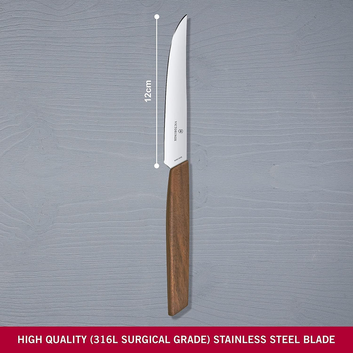 Swiss Modern Bread & Pastry Knife - Serrated Bread Knife for Kitchen Accessories - Sharp Kitchen Knife for Cutting Sandwiches, Vegetables & More - Wavy Edge, Walnut Wood Handle, 8.5"