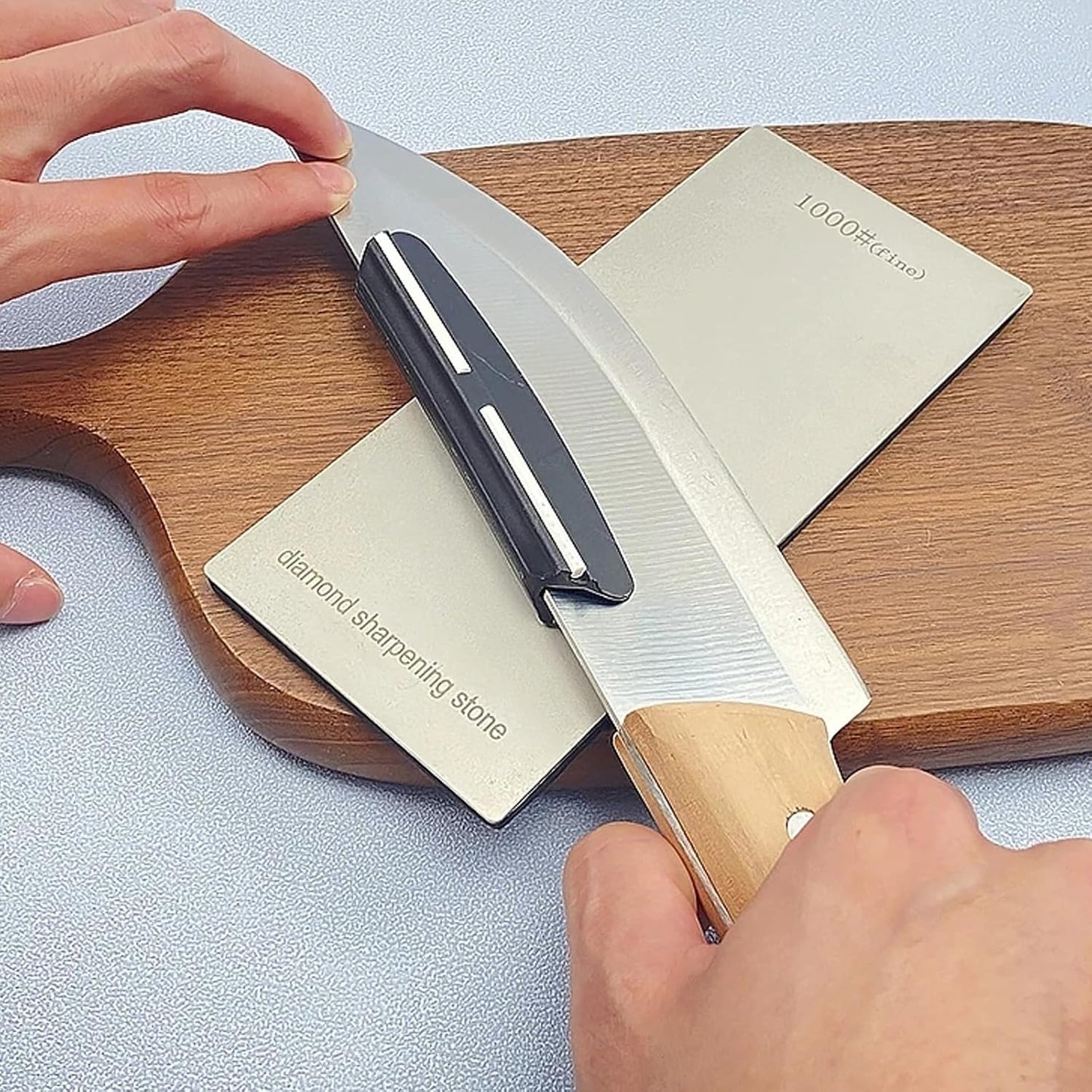 Diamond Sharpening Stone Set, Diamond sharpening plates for Scissors Knives Outdoor Tools From Coarse To Extra Fine (SET-D)