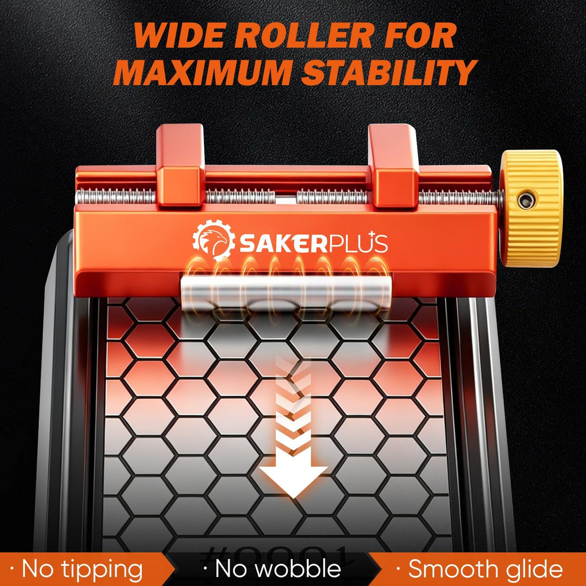 Chisel Sharpening Jig with Whetstone, Off-Center Sharpening Tool for Chisels and Planes, Width 0.2–2.55 Inches, Fine/Coarse Diamond Stone (Guide*1+Stone*1)