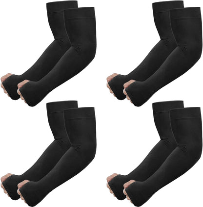 UV Sun Protection Arm Sleeves with Thumb Hole | for Men Women Youth, Cooling Sleeve to Cover Tattoo, Mid-Compression