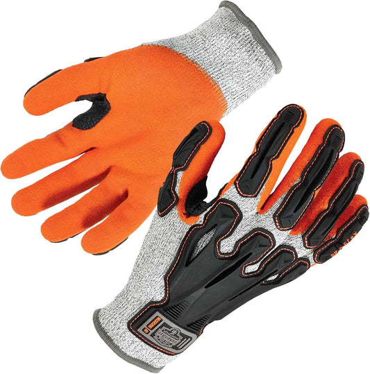 Nitrile Dipped Work Gloves, Cut Resistant, Cut Level A3, Back Hand Impact Protection, ProFlex 922CR, Gray, Extra Large