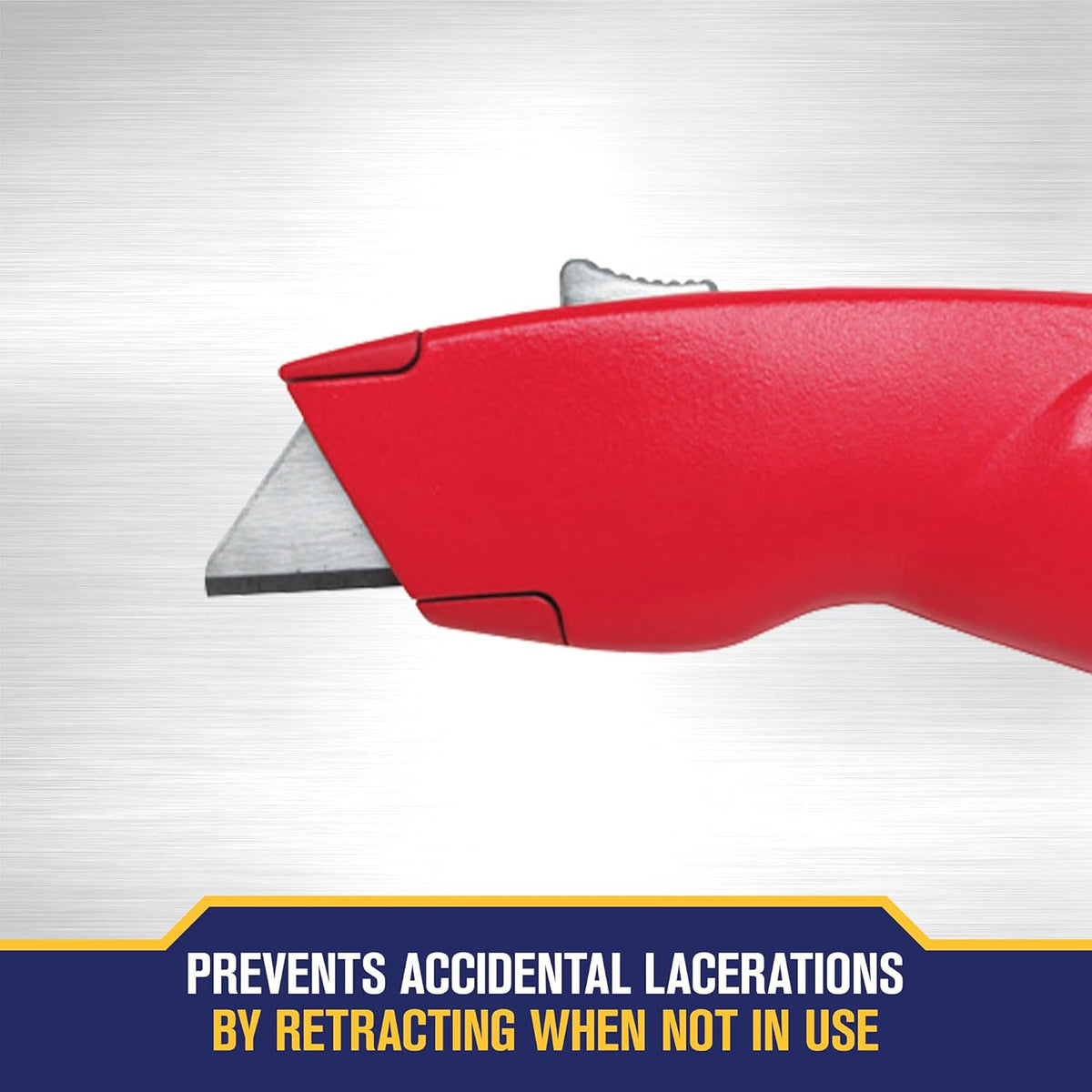 Utility Knife, Self-Retracting for Safety (2088600), Red