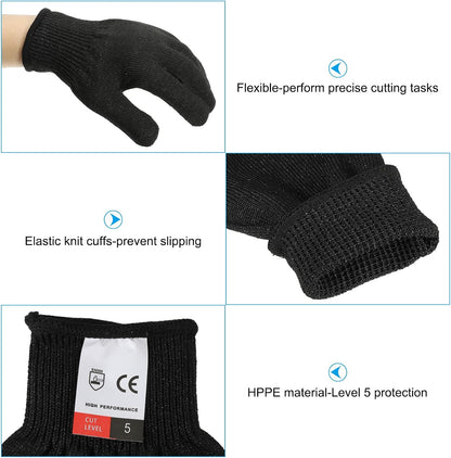 Cut Resistant Gloves, Level 5 Protection Anti Cutting Gloves Cut Proof Gloves for Kitchen Carving Working