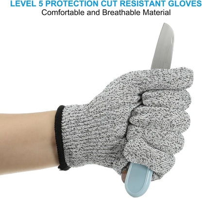 Cut Resistant Gloves, Level 5 Protection Anti Cutting Gloves Cut Proof Gloves for Kitchen Carving Working