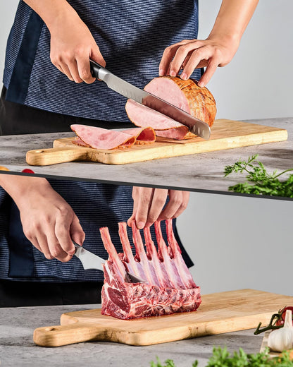 Turkey Carving Set - German Steel Carving Knife & Fork Set | German 1.4116 Steel Full Tang Set, Pakkawood Handles With Mosaic Pins, Meat Poultry Brisket Portioning Set With Gift Box