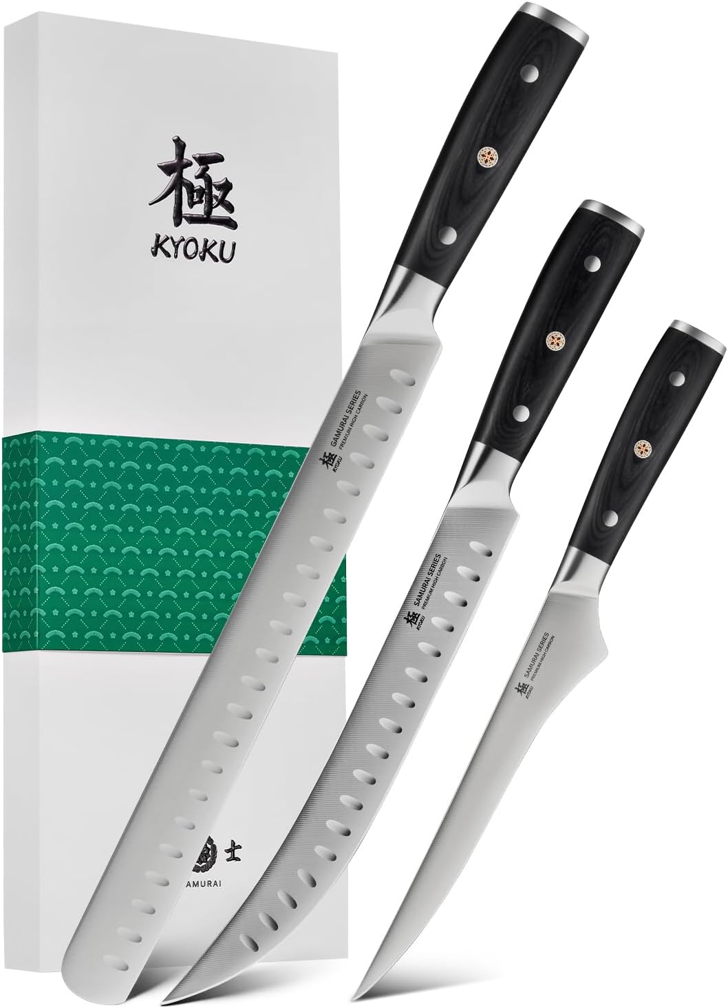 Turkey Carving Set - German Steel Carving Knife & Fork Set | German 1.4116 Steel Full Tang Set, Pakkawood Handles With Mosaic Pins, Meat Poultry Brisket Portioning Set With Gift Box