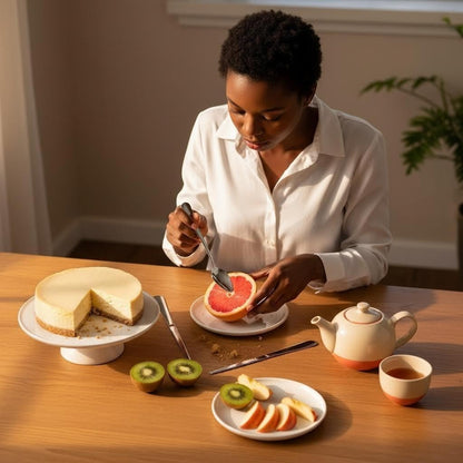 3Pcs Grapefruit Spoon & Knife Set, Stainless Steel Grapefruit Spoon with Serrated Edge, Silver Multi-Use Kitchen Tool for Citrus, Kiwi, Dessert, Avocado & More