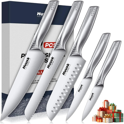 Huusk Japanese Chef Knife Set - 5 Piece Kitchen Knife Sets