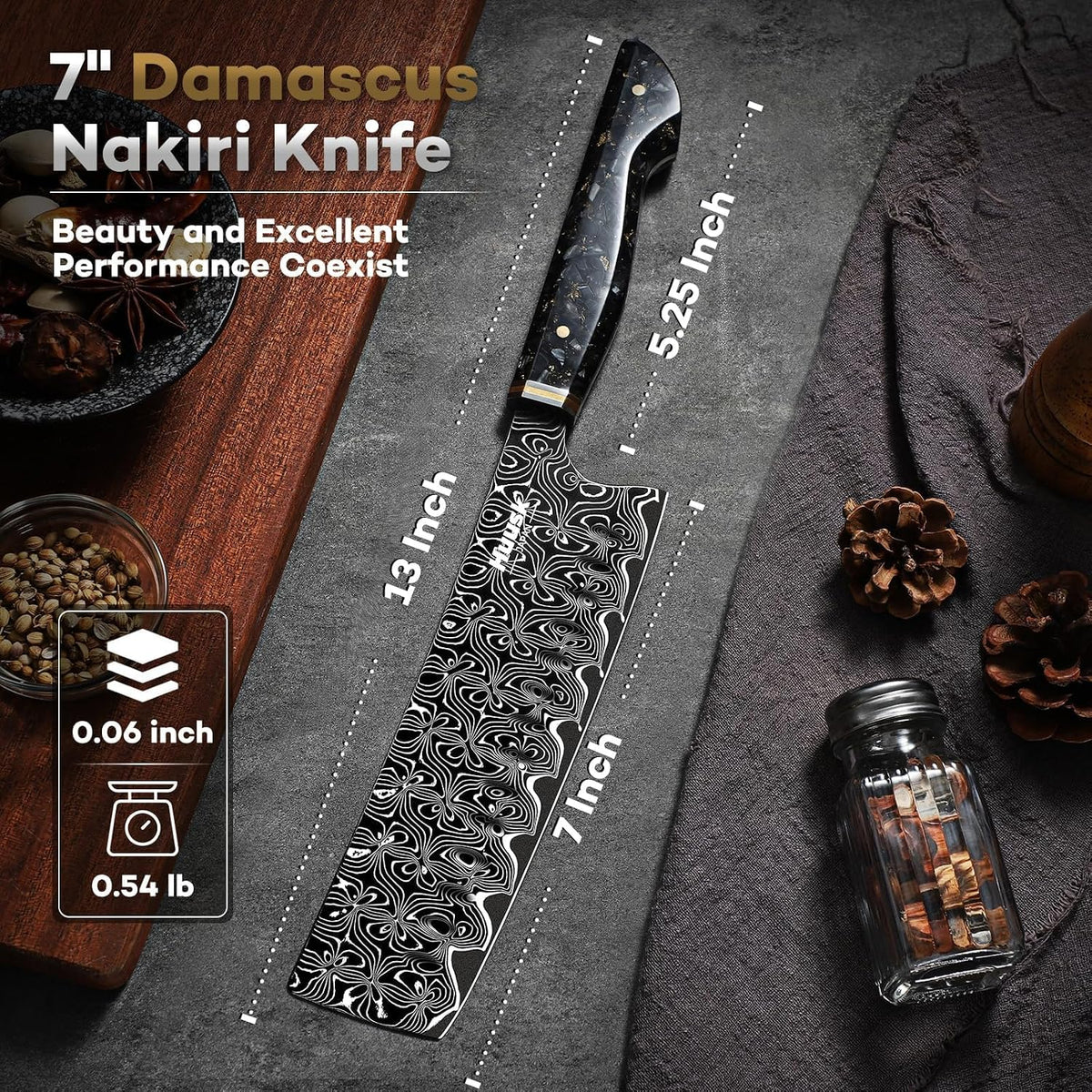 Huusk Japanese Chef Knife Set - 5 Piece Kitchen Knife Sets