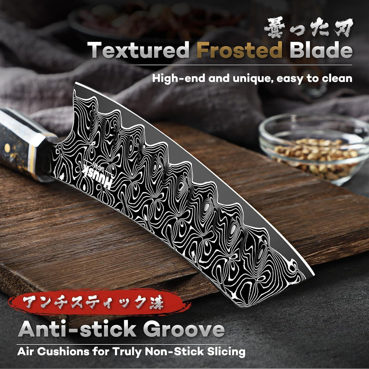 Huusk Japanese Chef Knife Set - 5 Piece Kitchen Knife Sets
