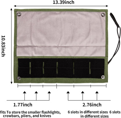 Pocket Knife Display Bag,6 Slots with Pocket Knives, Folding Small Knife Storage Pouch, Knife Roll Bag Organizer, Knives Roll Collection Protector Bag, Tactical Outdoor for EDC Mini Knife Bags