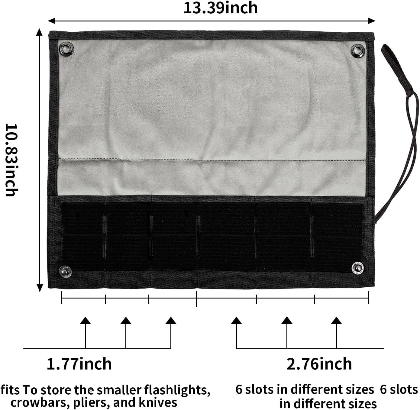 Pocket Knife Display Bag,6 Slots with Pocket Knives, Folding Small Knife Storage Pouch, Knife Roll Bag Organizer, Knives Roll Collection Protector Bag, Tactical Outdoor for EDC Mini Knife Bags