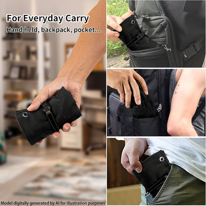 Pocket Knife Display Bag,6 Slots with Pocket Knives, Folding Small Knife Storage Pouch, Knife Roll Bag Organizer, Knives Roll Collection Protector Bag, Tactical Outdoor for EDC Mini Knife Bags
