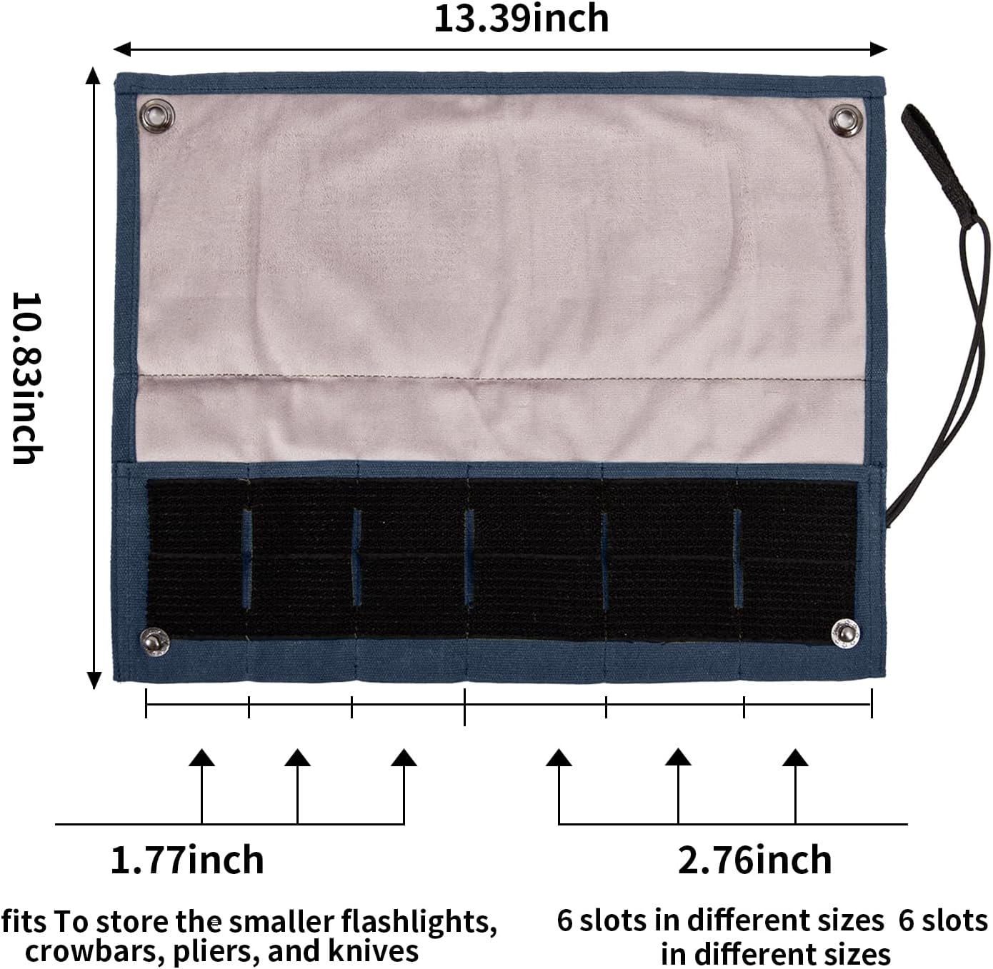 Pocket Knife Display Bag,6 Slots with Pocket Knives, Folding Small Knife Storage Pouch, Knife Roll Bag Organizer, Knives Roll Collection Protector Bag, Tactical Outdoor for EDC Mini Knife Bags