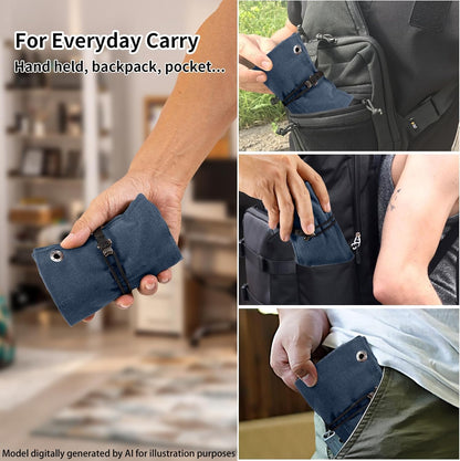 Pocket Knife Display Bag,6 Slots with Pocket Knives, Folding Small Knife Storage Pouch, Knife Roll Bag Organizer, Knives Roll Collection Protector Bag, Tactical Outdoor for EDC Mini Knife Bags