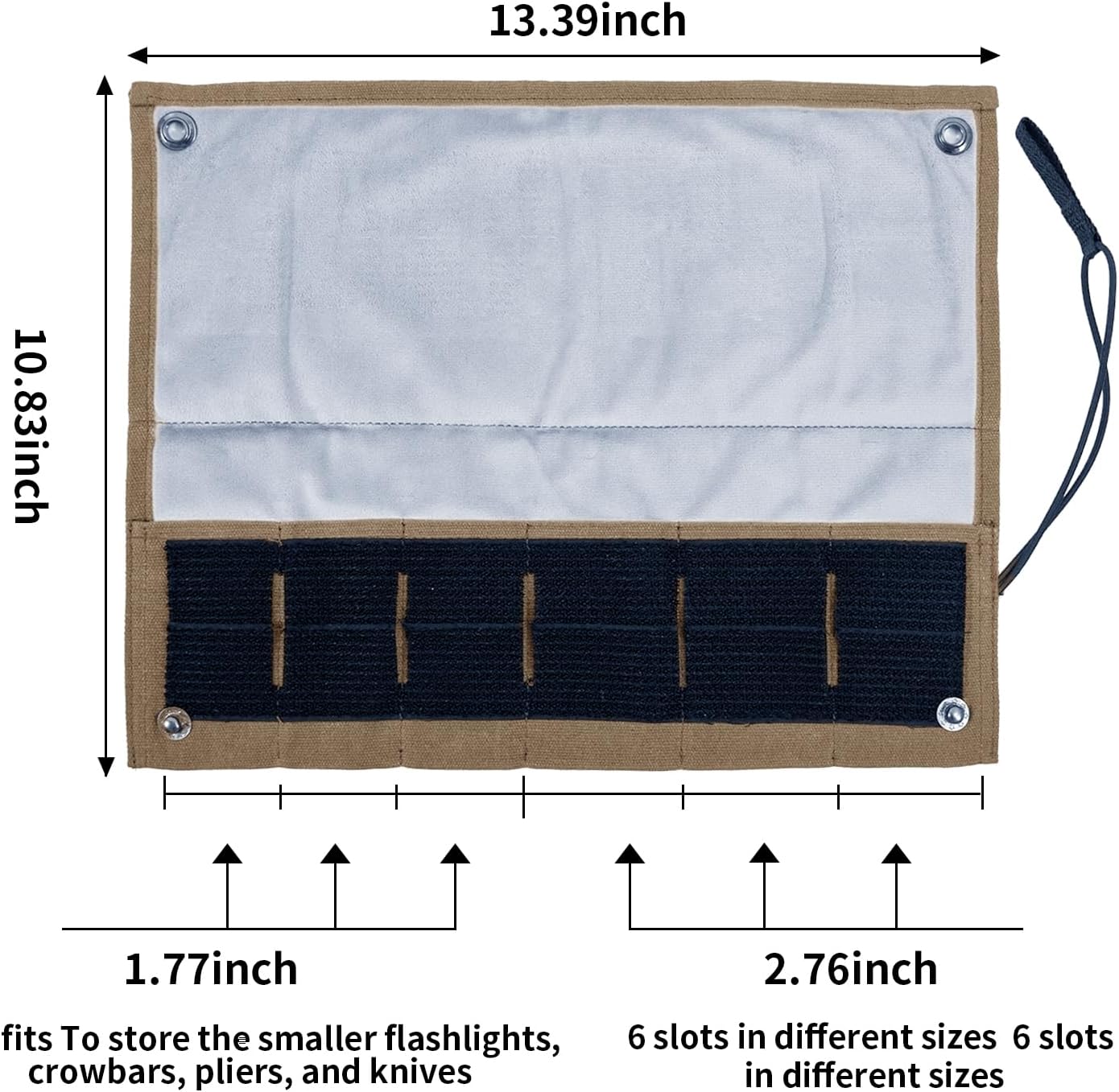 Pocket Knife Display Bag,6 Slots with Pocket Knives, Folding Small Knife Storage Pouch, Knife Roll Bag Organizer, Knives Roll Collection Protector Bag, Tactical Outdoor for EDC Mini Knife Bags