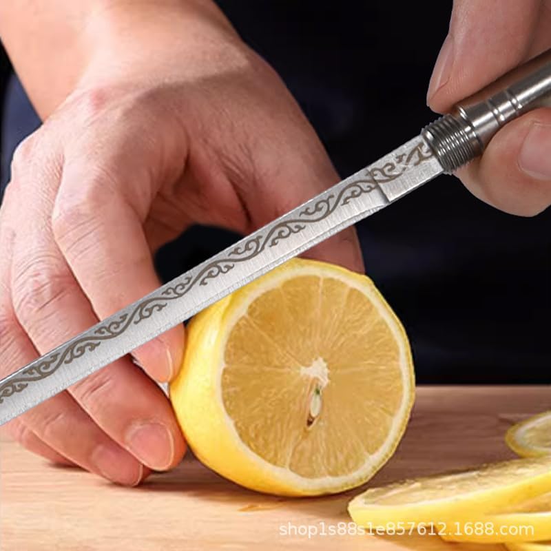 Stainless Steel Fruit Knife with Screw-Lock Sheath, 5.3 oz, Gift Box