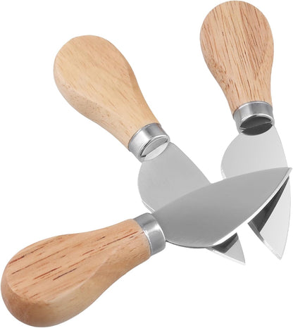24 PCS Butter Knife Spreader with Wooden Handle, Stainless Steel Cocktail Knives Spreaders Wooden Handle Cheese Knives for Butter, Jam, Cheese